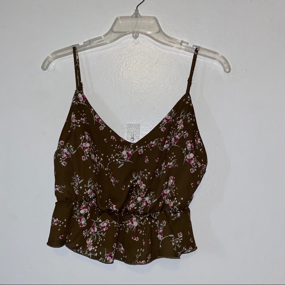 Floral crop blouse